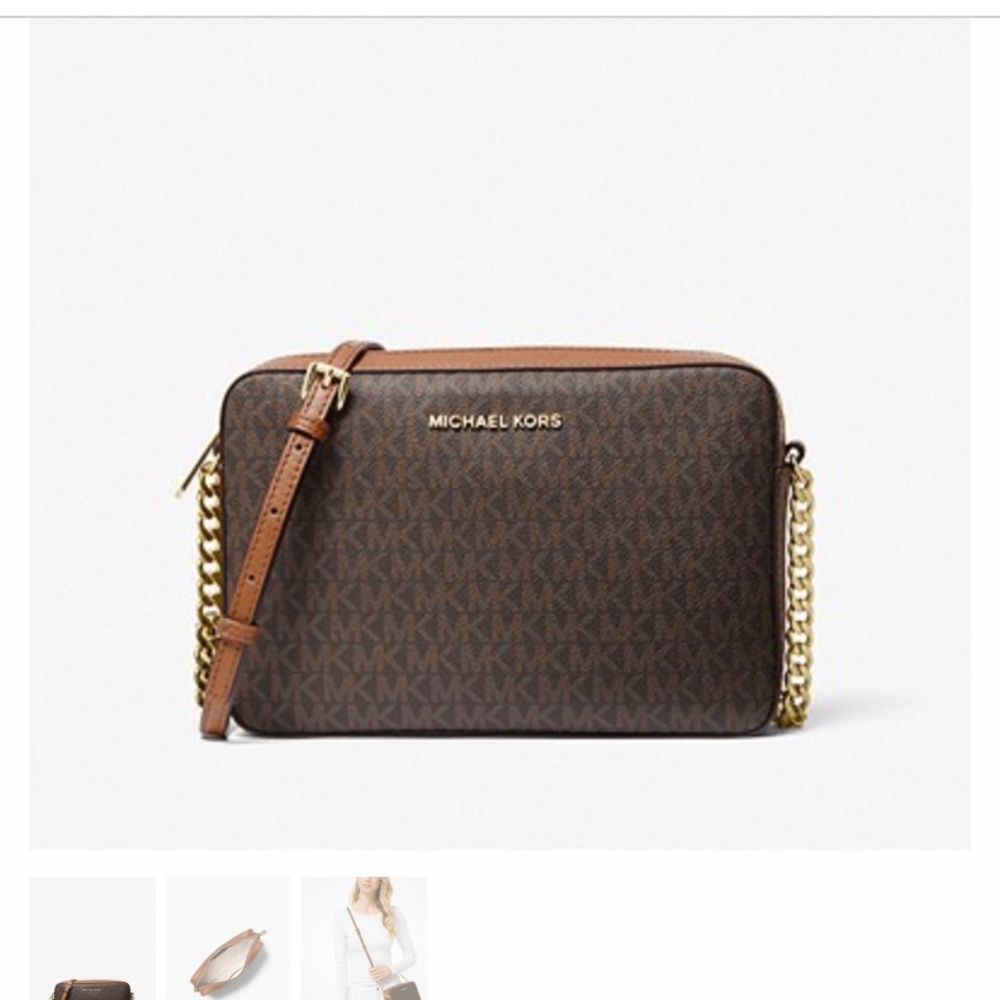 Micheal Kors Jet Set Printed Logo Crossbody Bag BRAND NEW